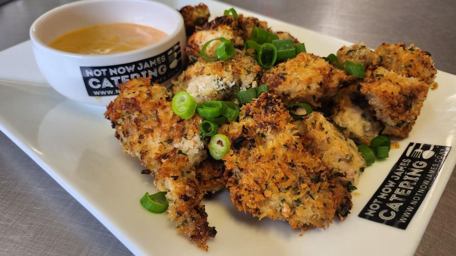 Panko crumbed chicken with chilli mayo