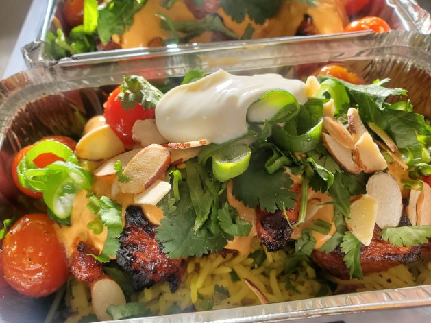 Takeaway Dinner - Tandori Chicken Curry with Tumeric Almond Rice roasted Cherry Tomato - We need 24hrs notice 