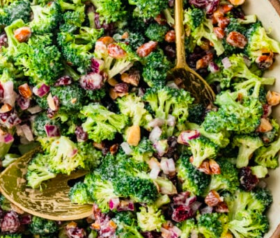  Broccoli, bacon, feta, Cranberry & toasted almond Salad 