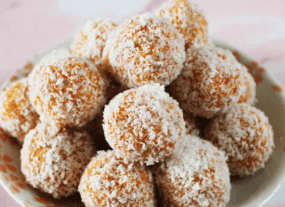 Apricot/coconut truffles
