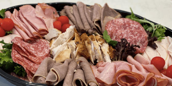 Platter Of Cold Cuts Ie Smoked Chicken, Ham And Salami