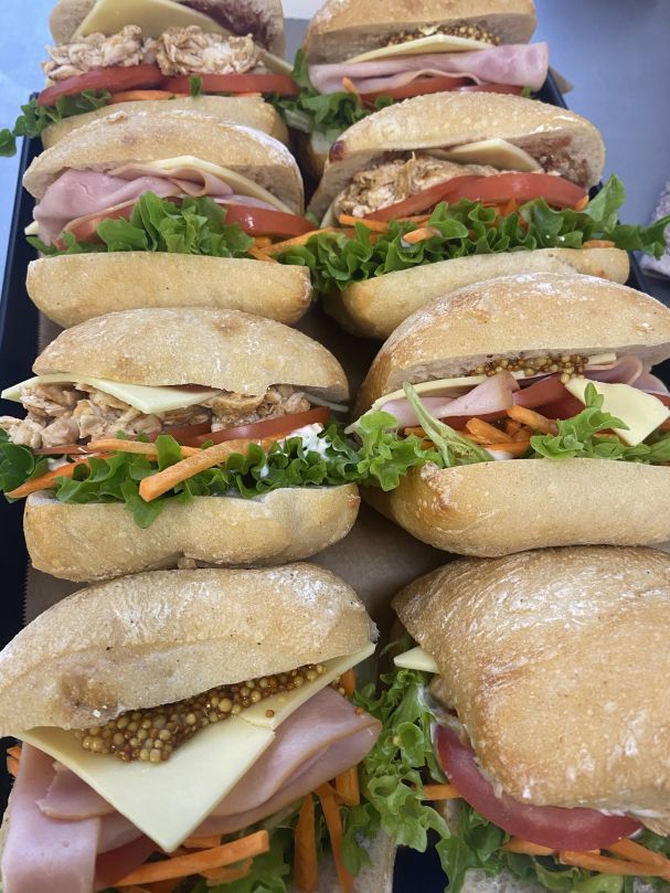 Roll - Filled meat & salad ciabatta roll 