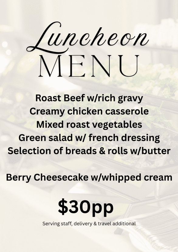 Luncheon Menu 