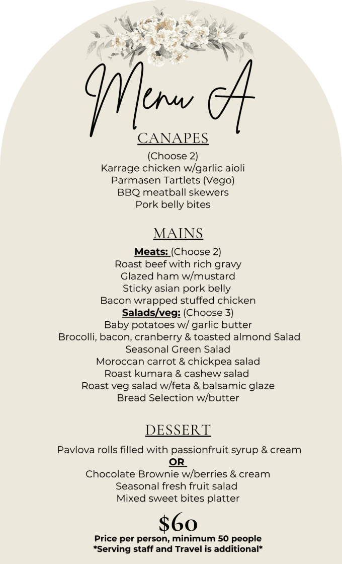 Buffet Menu A