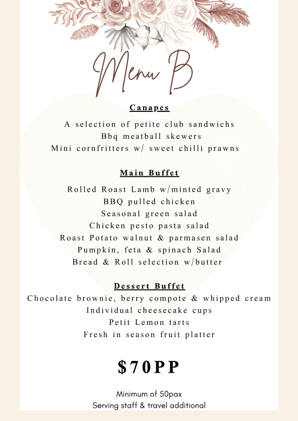 Buffet Menu B
