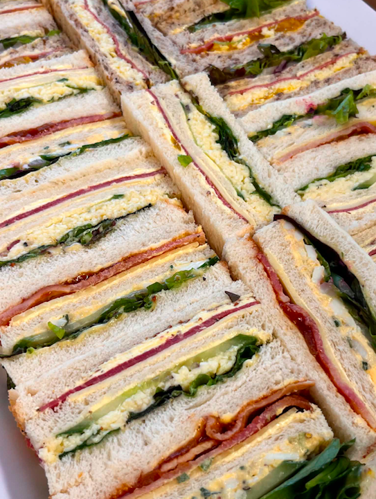 Finger club sandwichs (need to be ordered in breaks of 3 ie 3,6,9,30 etc)