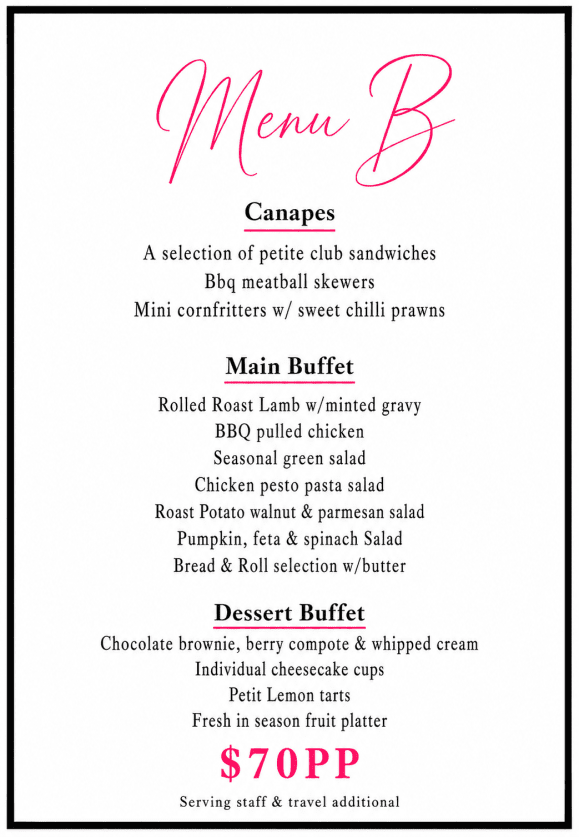 Buffet Menu B