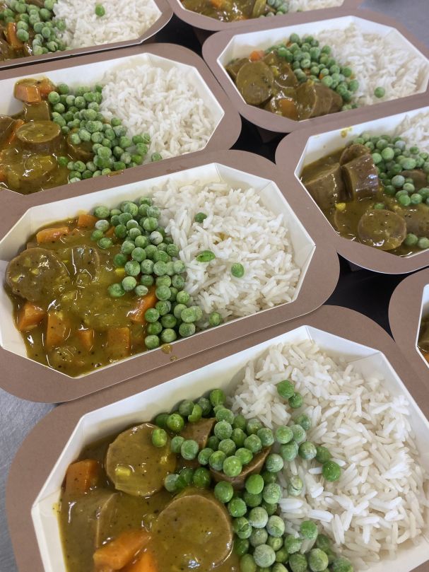 Curried Sausages & Rice 