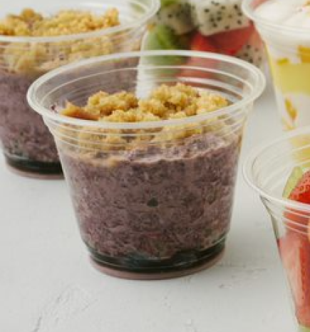 Blueberry Crumble Overnight Oats Pot