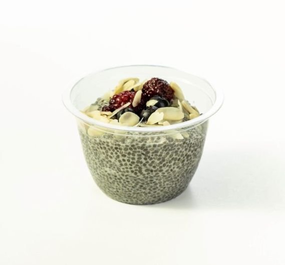 Chia Pot with Mixed Berries Individual Cup Platter