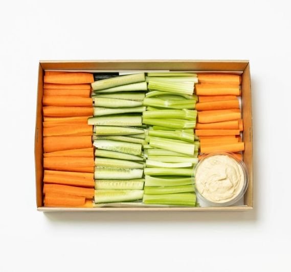 Hummus, Celery, Carrot Platter