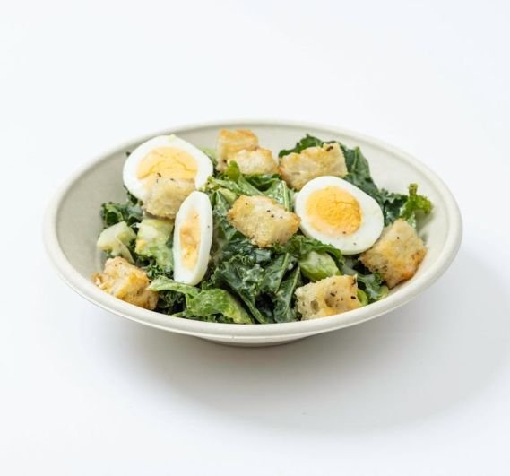 Baby Cos and Kale Caesar Salad