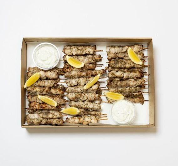 Lemon, Oregano & Olive Oil Marinated Cocktail Chicken Skewers