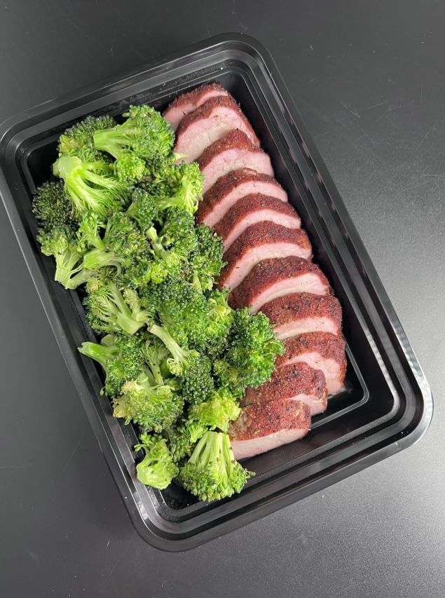 Smoked Pork Tenderloin with Veggie