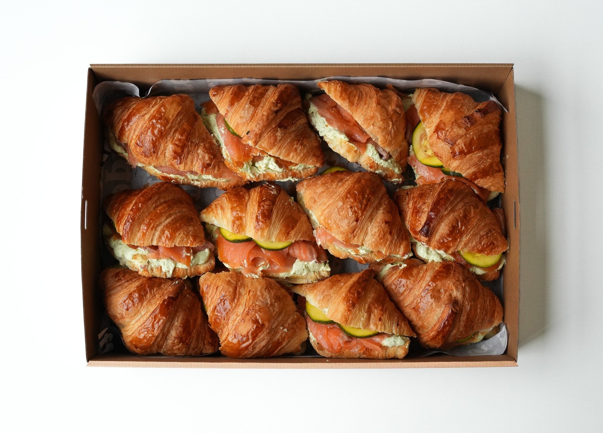 MINI SMOKED SALMON & DILL CREAM CHEESE CROISSANTS