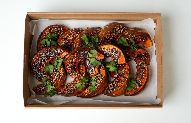 HOT HONEY & SESAME GLAZED ROAST PUMPKIN