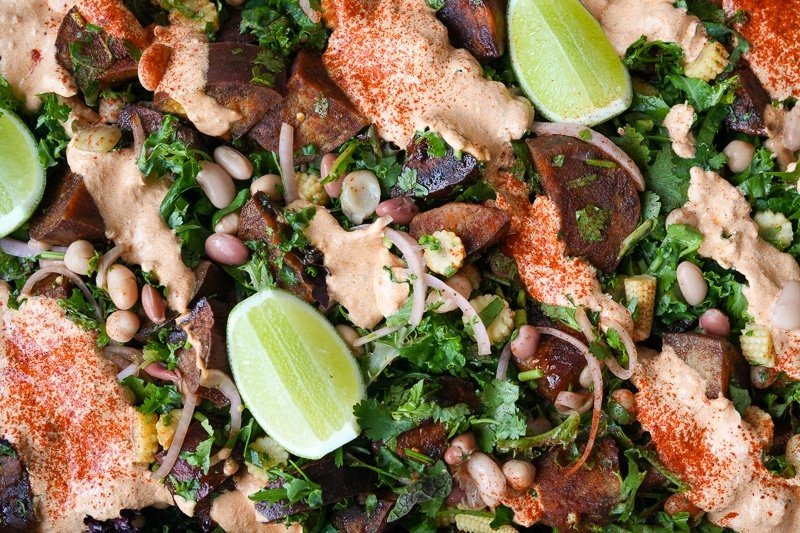 New CHIPOTLE SWEET POTATO & BABY CORN SALAD 