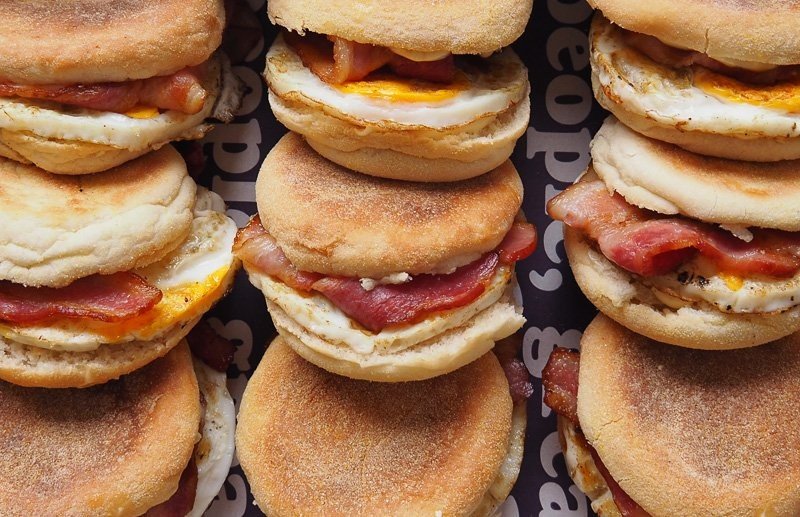 ENGLISH MUFFINS | MINI BACON, EGG & ONION JAM