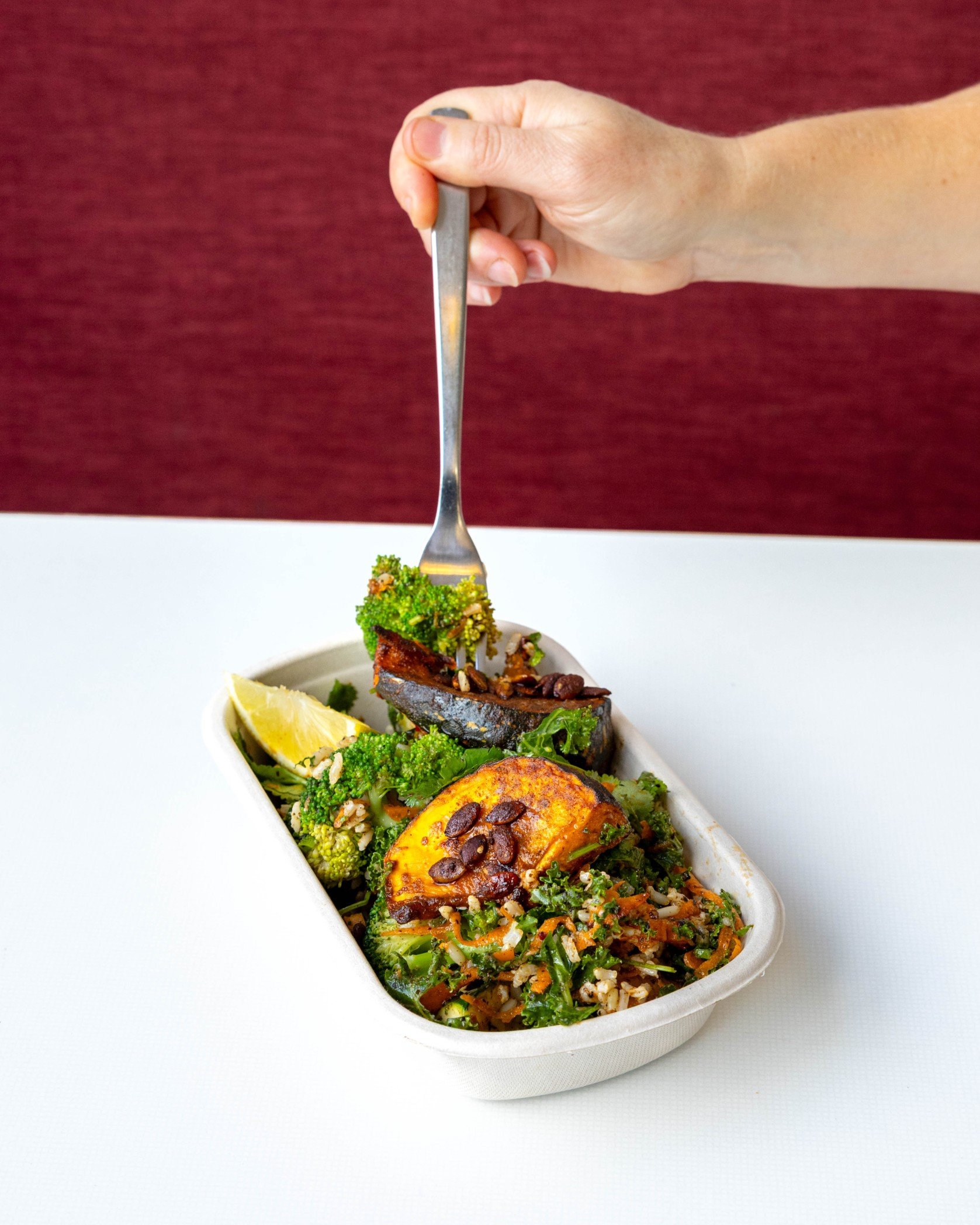 SALAD | ROASTED PUMPKIN, ZUCCHINI, & KIMCHI 