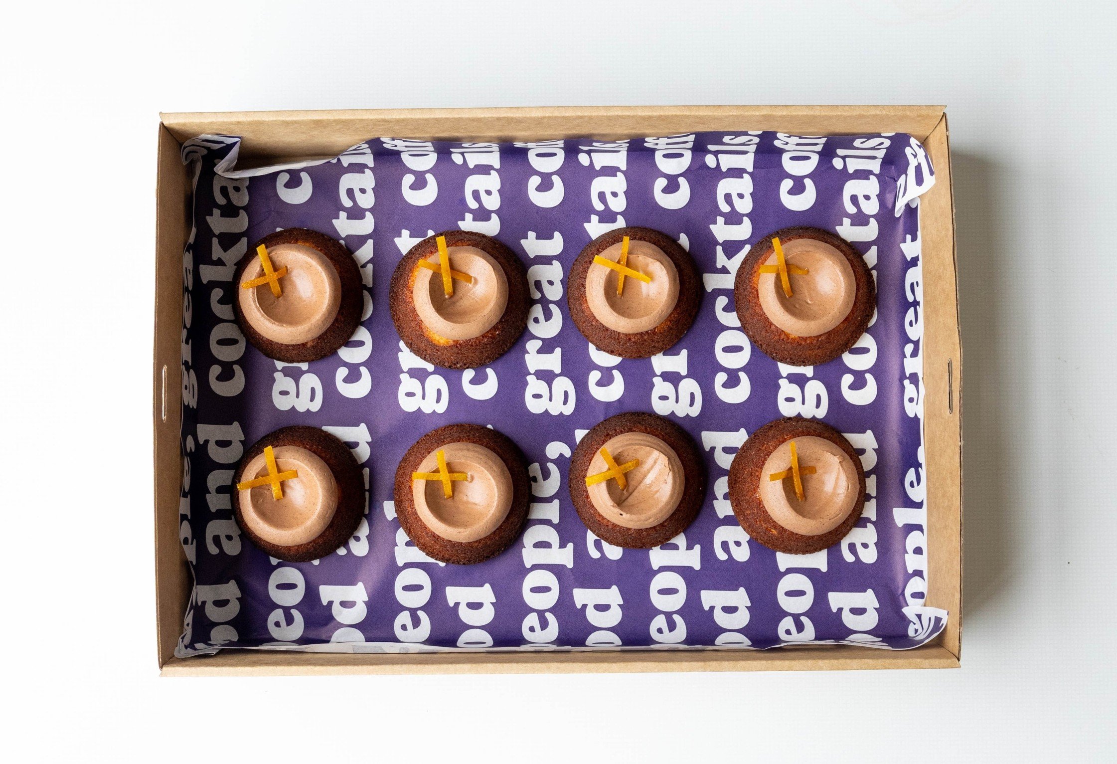 New ORANGE & ALMOND CAKES W/ CHOC FROSTING