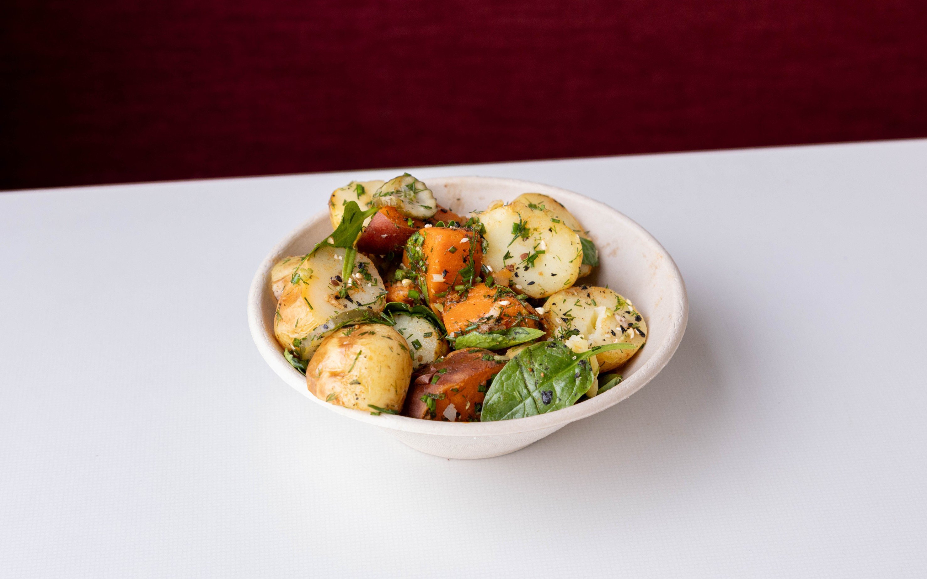 SALAD | ROASTED POTATO, EGG & TAMARI MAPLE VINAIGRETTE