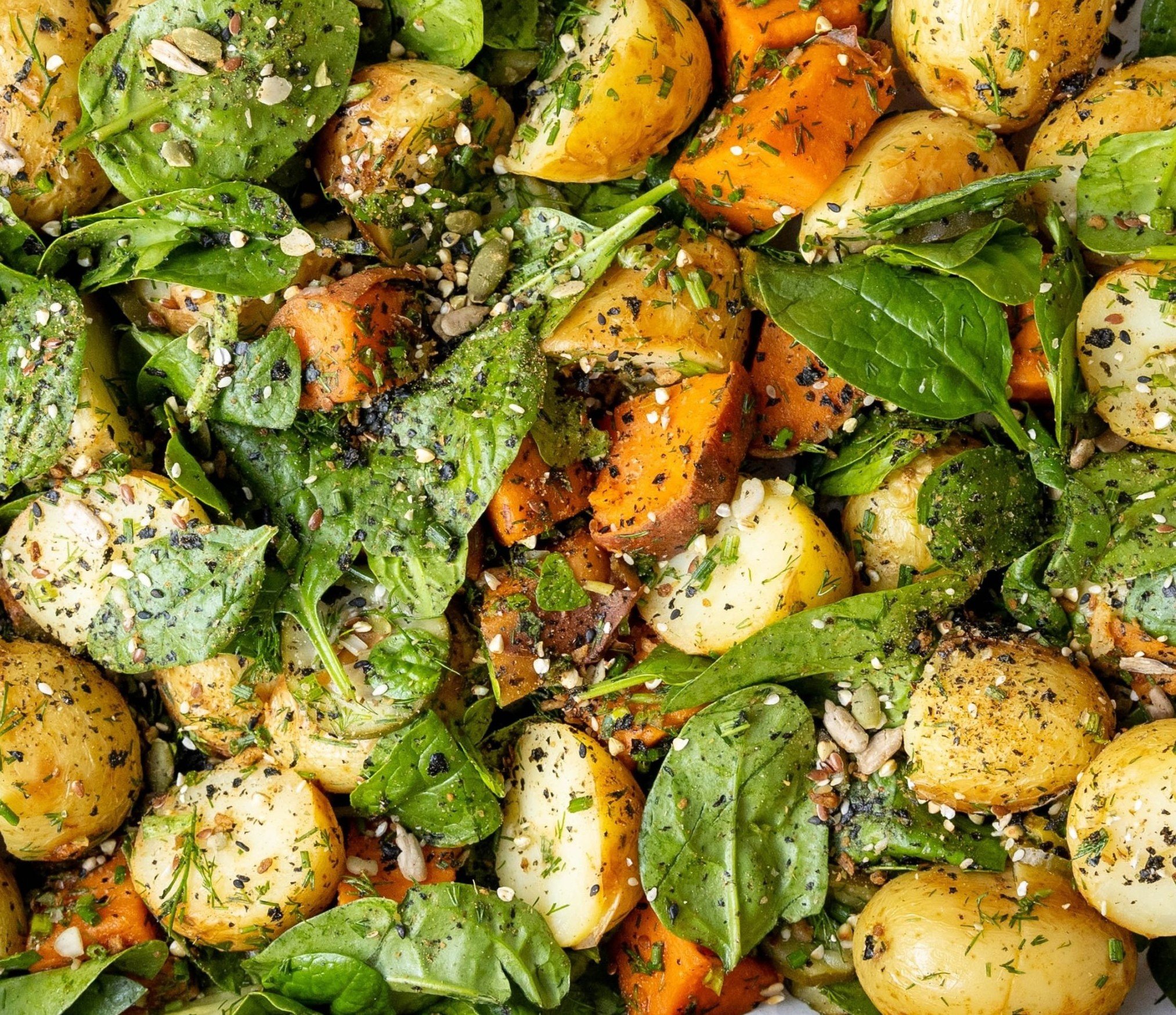 SALAD | ROASTED POTATO, EGG & TAMARI MAPLE VINAIGRETTE
