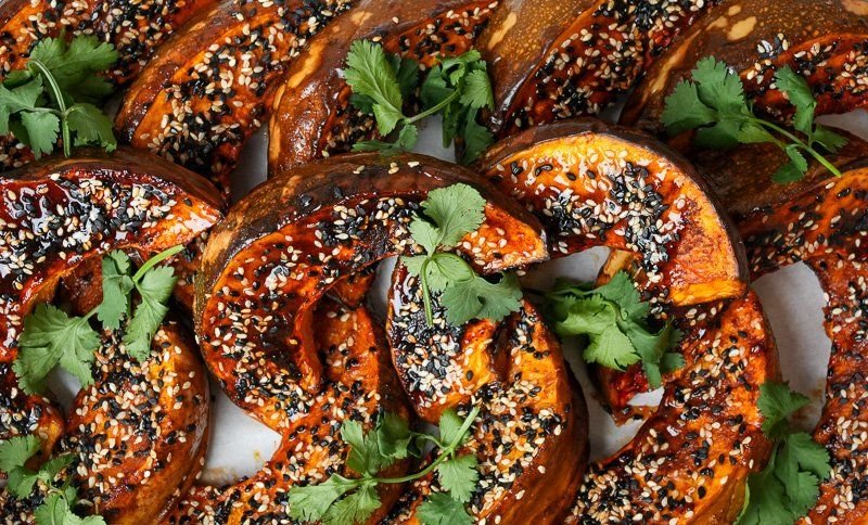 HOT HONEY & SESAME GLAZED ROAST PUMPKIN