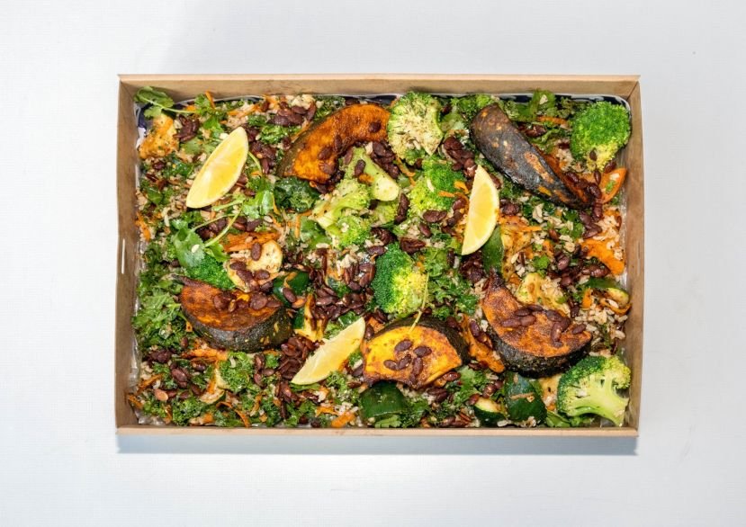 SALAD | ROASTED PUMPKIN, ZUCCHINI, & KIMCHI 