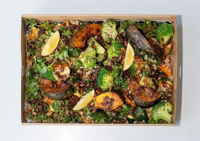 SALAD | ROASTED PUMPKIN, ZUCCHINI, & KIMCHI 
