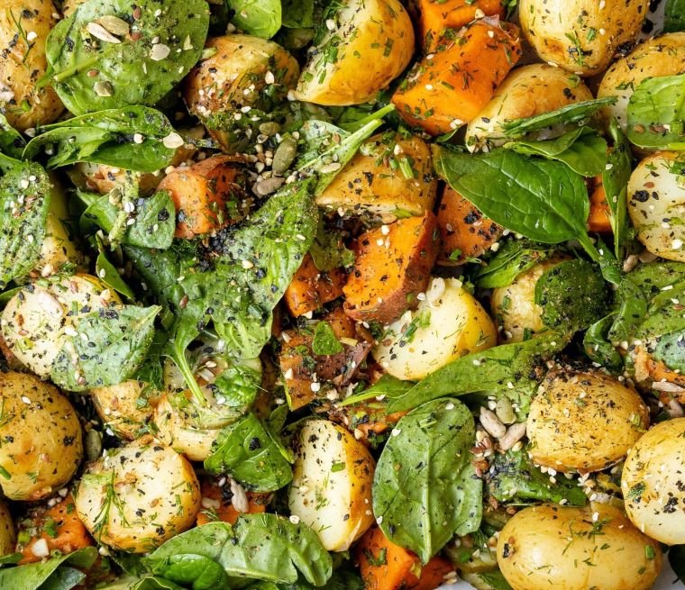 SALAD | ROASTED POTATO, EGG & TAMARI MAPLE VINAIGRETTE