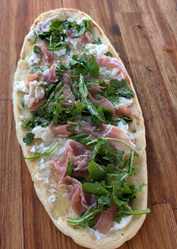 Apple Blossom Honey and Prosciutto Flatbread