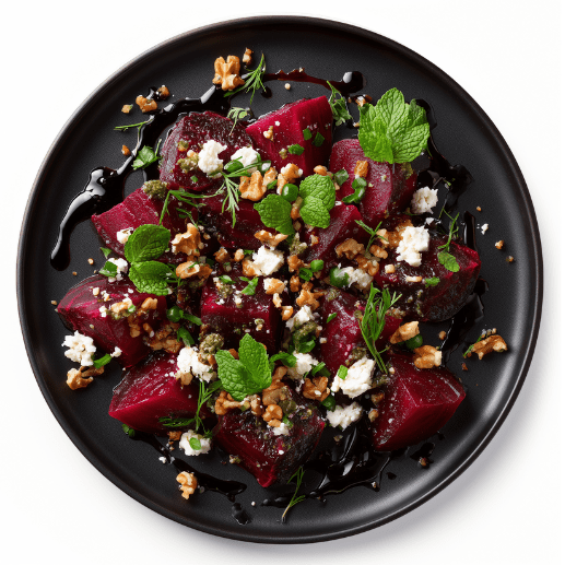 Balsamic Beet Salad w/ Mint Chutney, Goat Cheese & Walnuts (32 oz.)